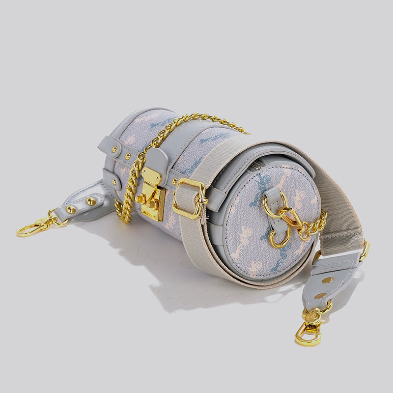 Women’s Studded Print Chains Cylinder Bags image 3