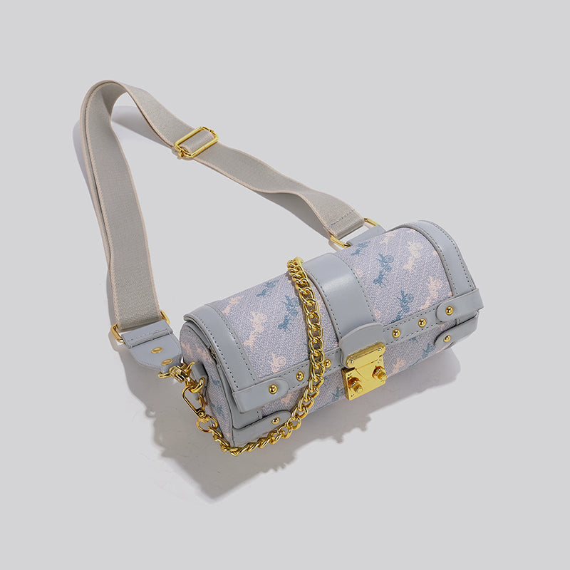 Women’s Studded Print Chains Cylinder Bags image 2