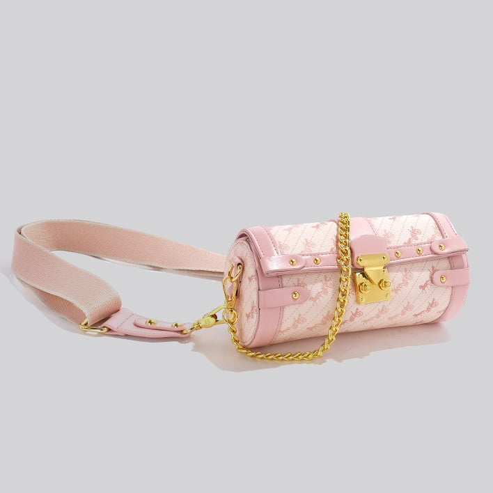 Women’s Studded Print Chains Cylinder Bags image 6