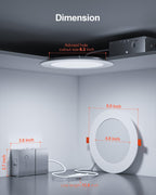Lumary Wi-Fi Smart Canless Recessed Lighting 6 inch 4 PCS