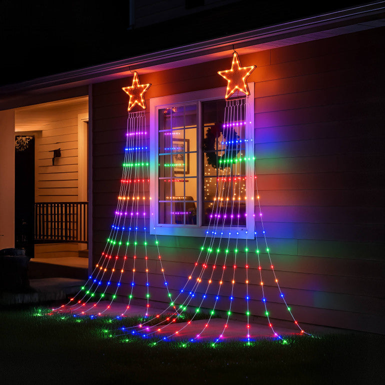 Cascading Christmas Tree Lights