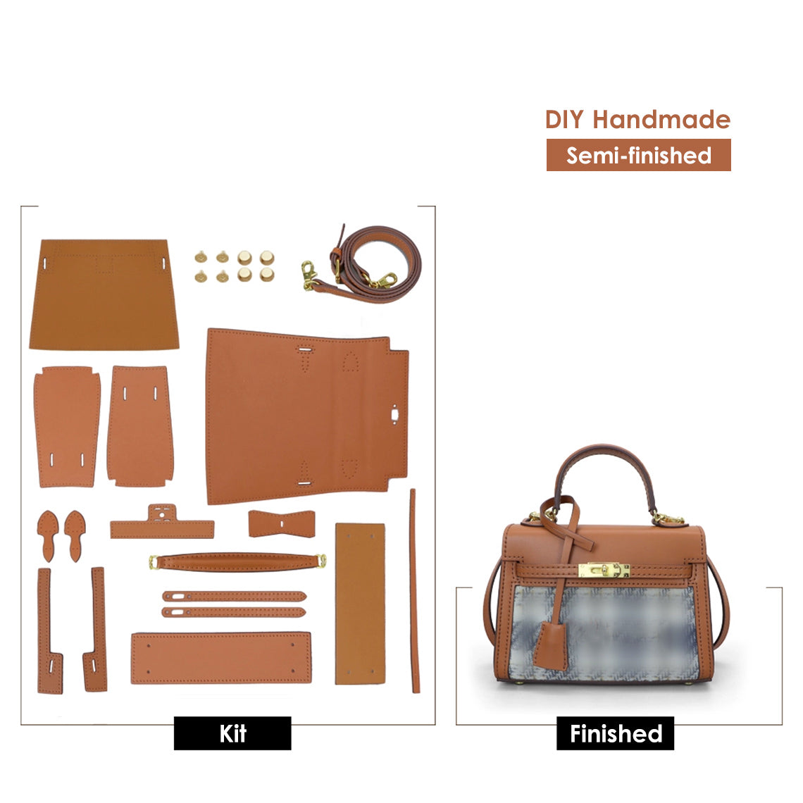 Wirkin® Leather Dustbag Recycle Kelly Bag DIY Kit
