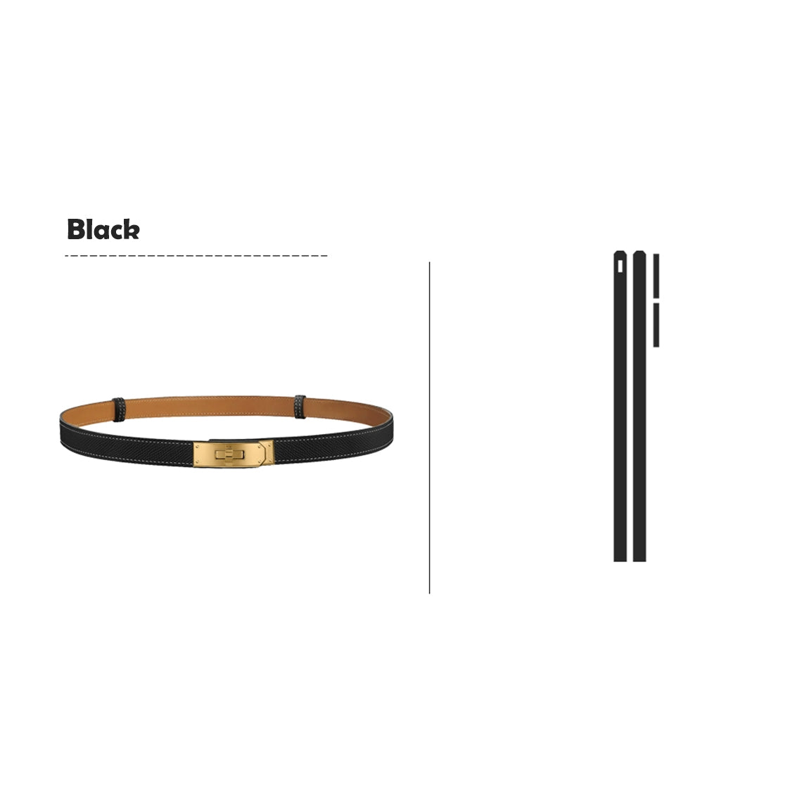 Black Kelly Belt | Belt DIY Leather Kit for Beginners - Wirkin®