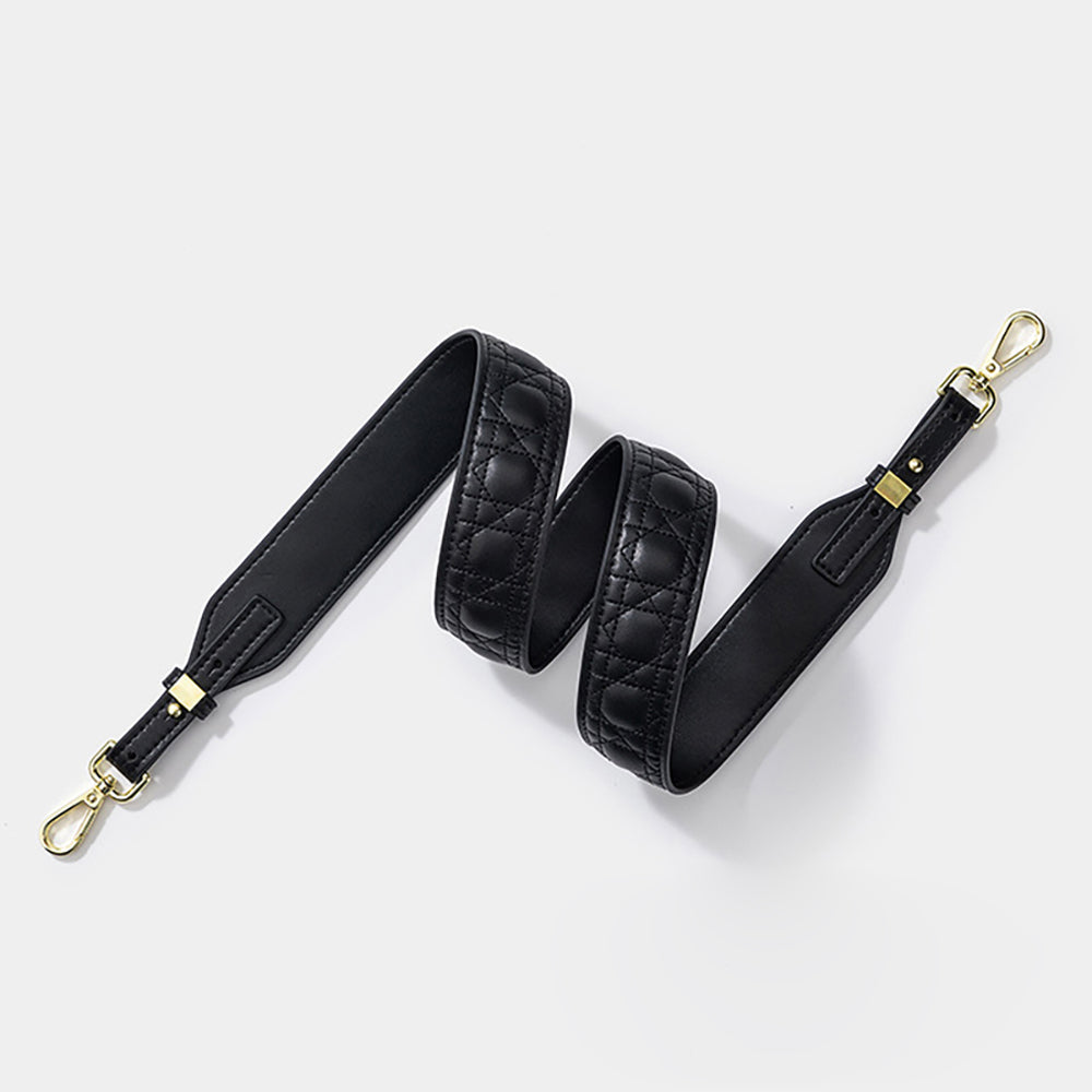 Black Leather Shoulder Strap - Handmade Crossbody & Single Shoulder Bag Strap, Wide Genuine Leather Strap