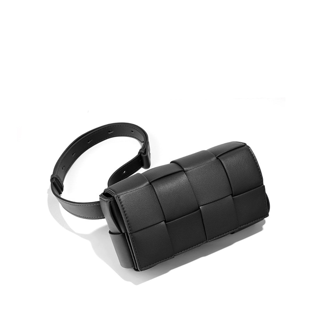 Woven Leather Bag in Black | Small Intrecciato Shoulder Bag for Women - Wirkin™