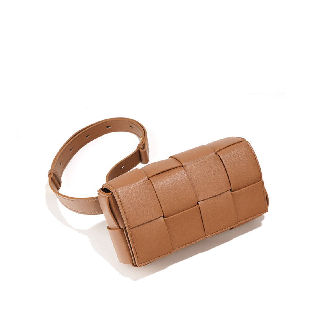 Woven Leather Bag in Brown | Small Intrecciato Shoulder Bag for Women - Wirkin™
