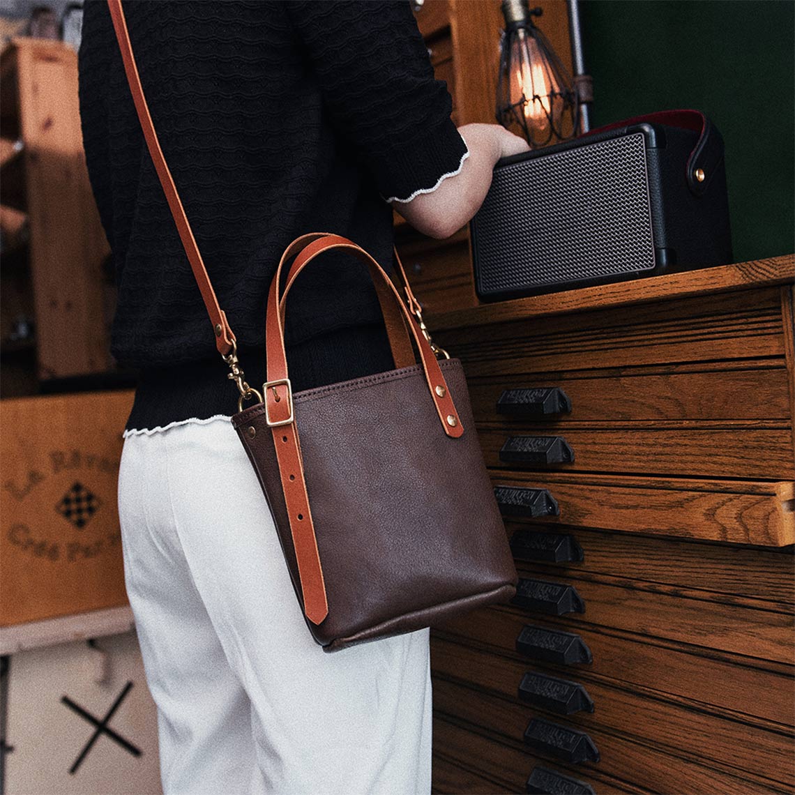 DIY Leather Handbag Kit in Genuine Leather | Easy DIY Handcrafted Mini Tote Bag with Adjustable Strap - Wirkin™